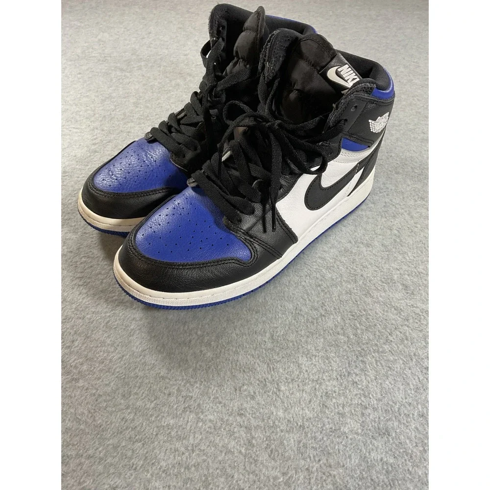 Jordan 1 Retro High OG Royal Toe Black White Blue 575441-041 Mens 6.5Y